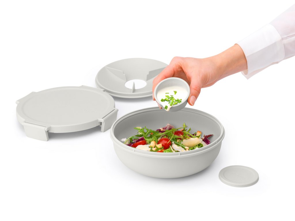 Brabantia Lunchskål MAKE & TAKE 1,3 l, ljusgrå