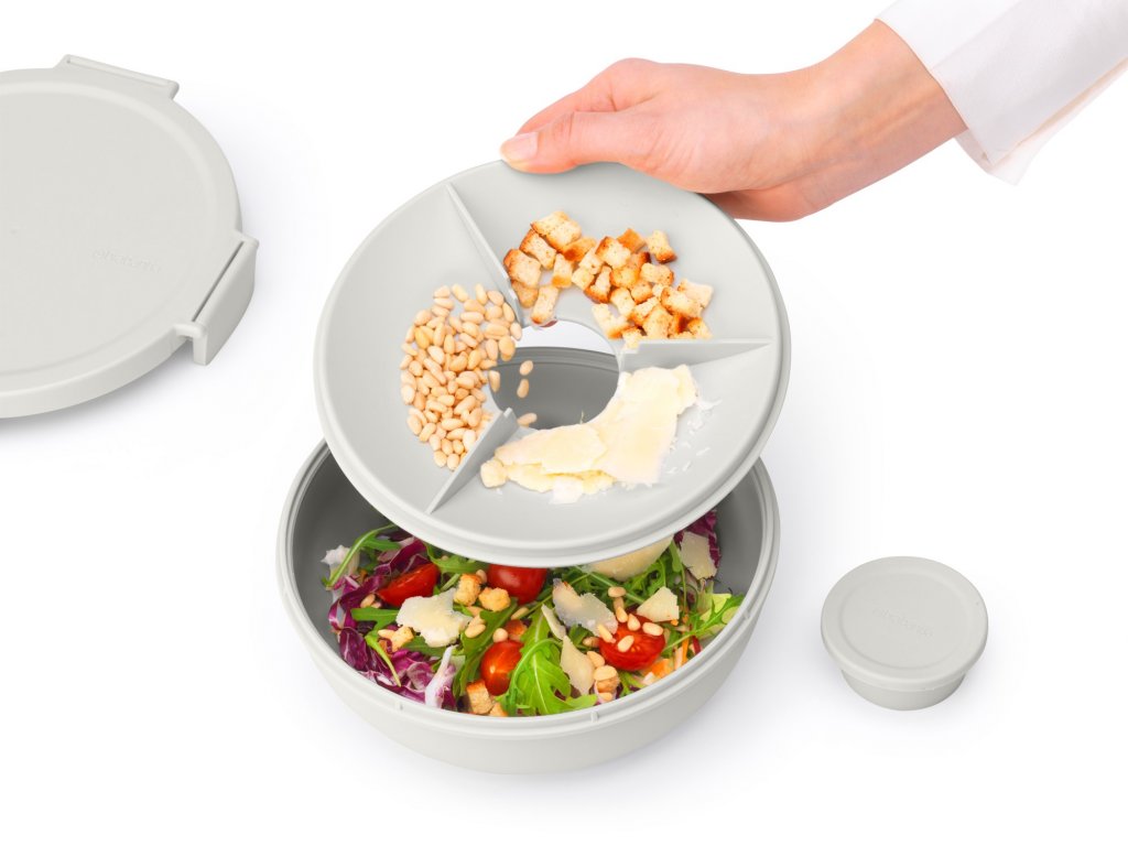 Brabantia Lunchskål MAKE & TAKE 1,3 l, ljusgrå