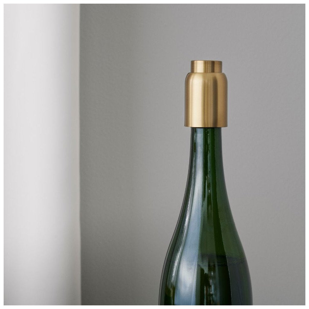 Stelton Champagepropp COLLAR, borstad mässing, vakuumtätning