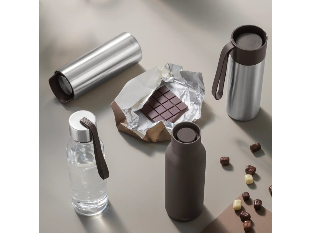 Eva Solo Vattenflaska 500 ml, chokladbrun rem