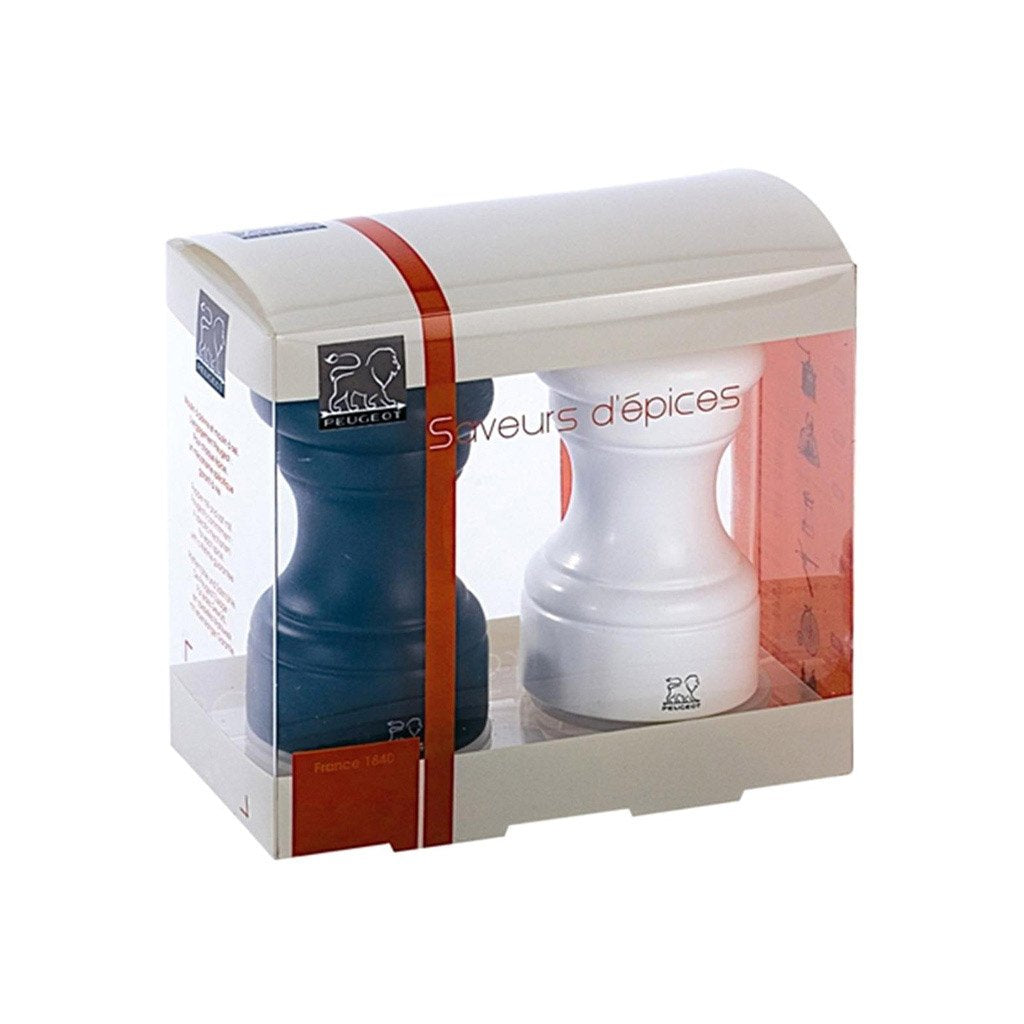 Peugeot Salt- och pepparkvarn BISTRO 10 cm, svart/vit, bokträ