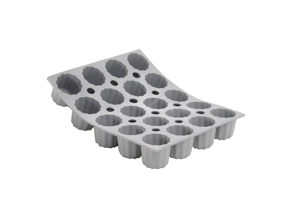 de Buyer Bakform ELASTOMOULE för 20 mini canelémuffins med diameter 3,5 cm