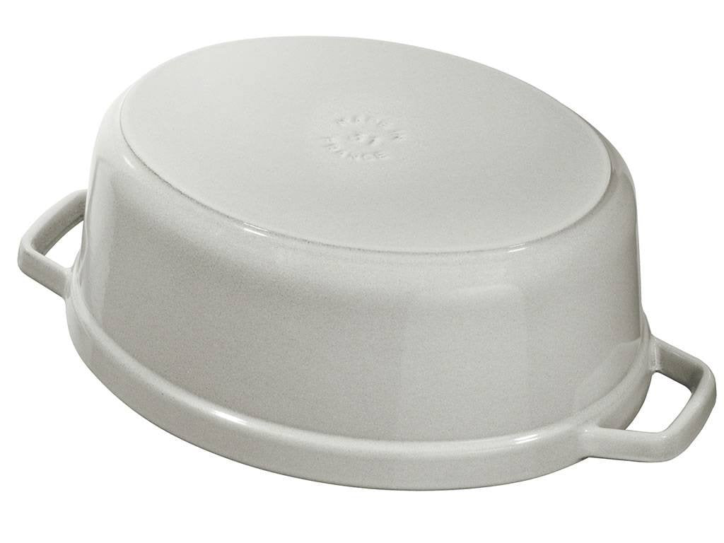 Staub Gryta COCOTTE 23 cm, oval, vit, gjutjärn
