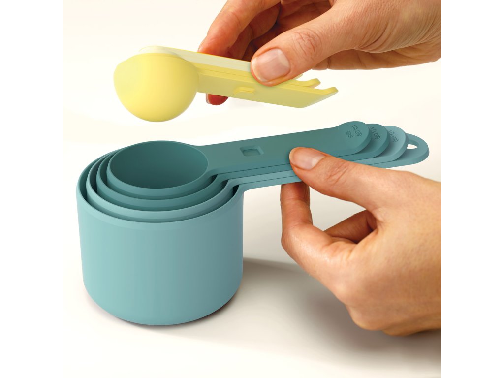 Joseph Joseph Måttkoppar OPAL NEST, set i 8 delar, blått och gult