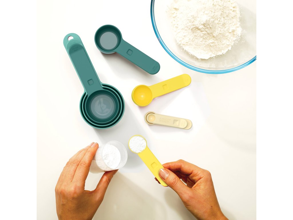 Joseph Joseph Måttkoppar OPAL NEST, set i 8 delar, blått och gult