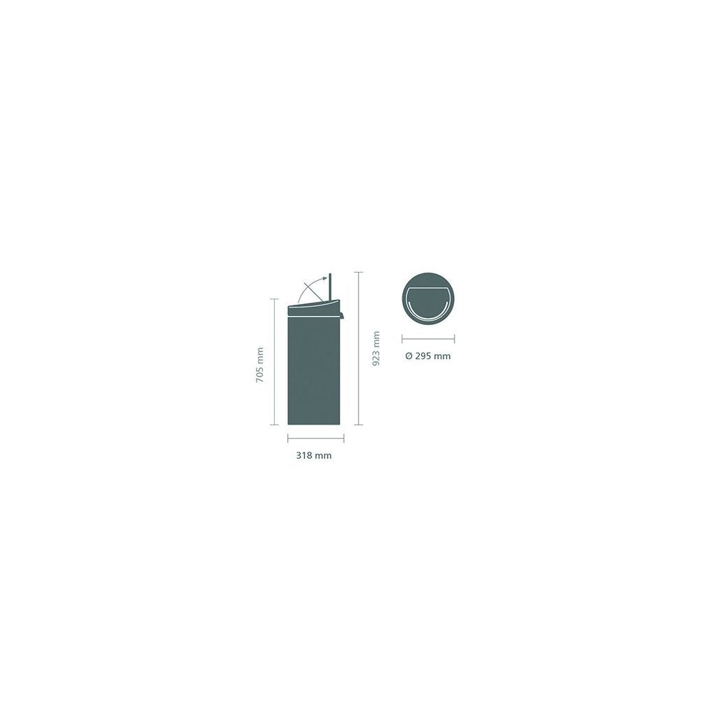 Brabantia Soptunna med trycklock TOUCH BIN NY 30 l, matt svart med matt lock
