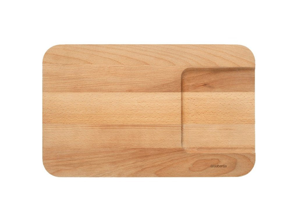 Brabantia Skärbräda 25 x 40 cm, för grönsaker, brun, trä