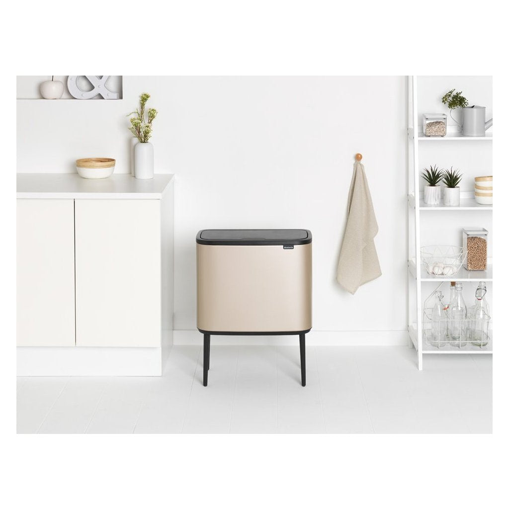 Brabantia Soptunna med trycklock TOUCH BIN 36 l, champagne