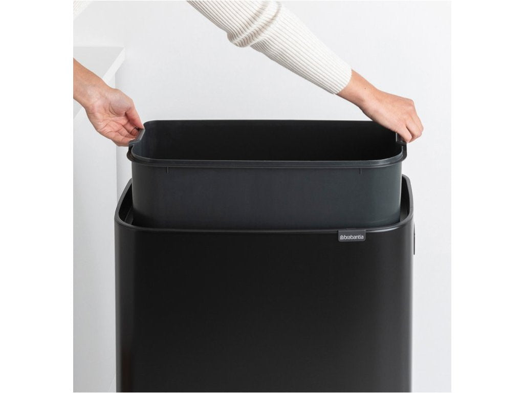 Brabantia Soptunna med trycklock BO HI 60 l, svart