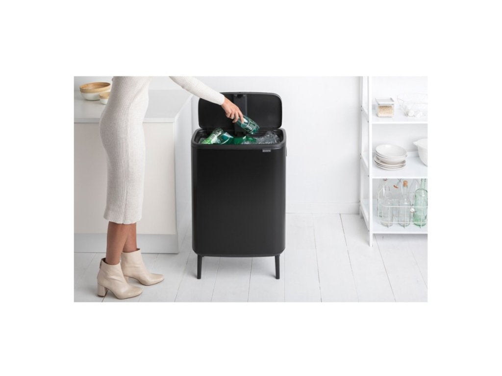 Brabantia Soptunna med trycklock BO HI 60 l, svart