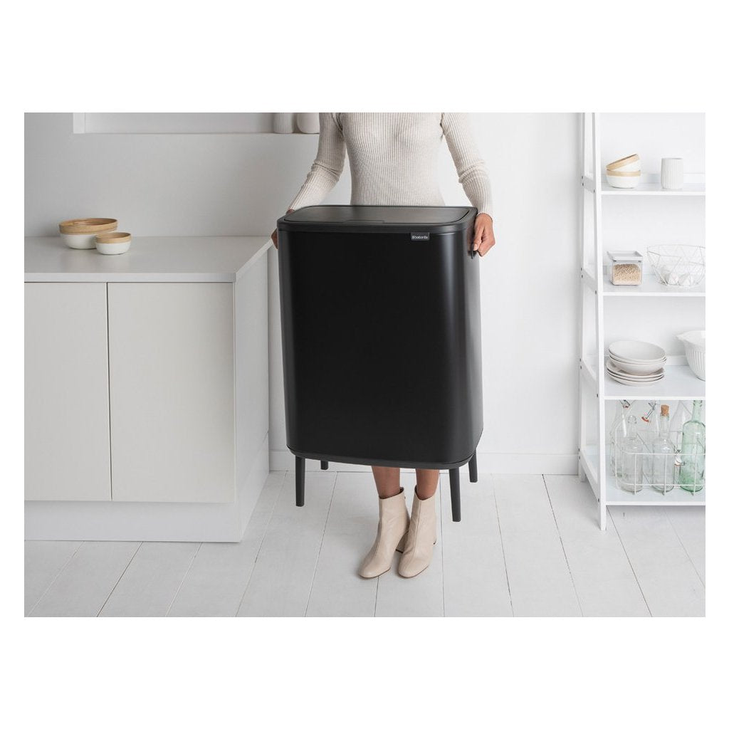 Brabantia Soptunna med trycklock BO HI 60 l, svart