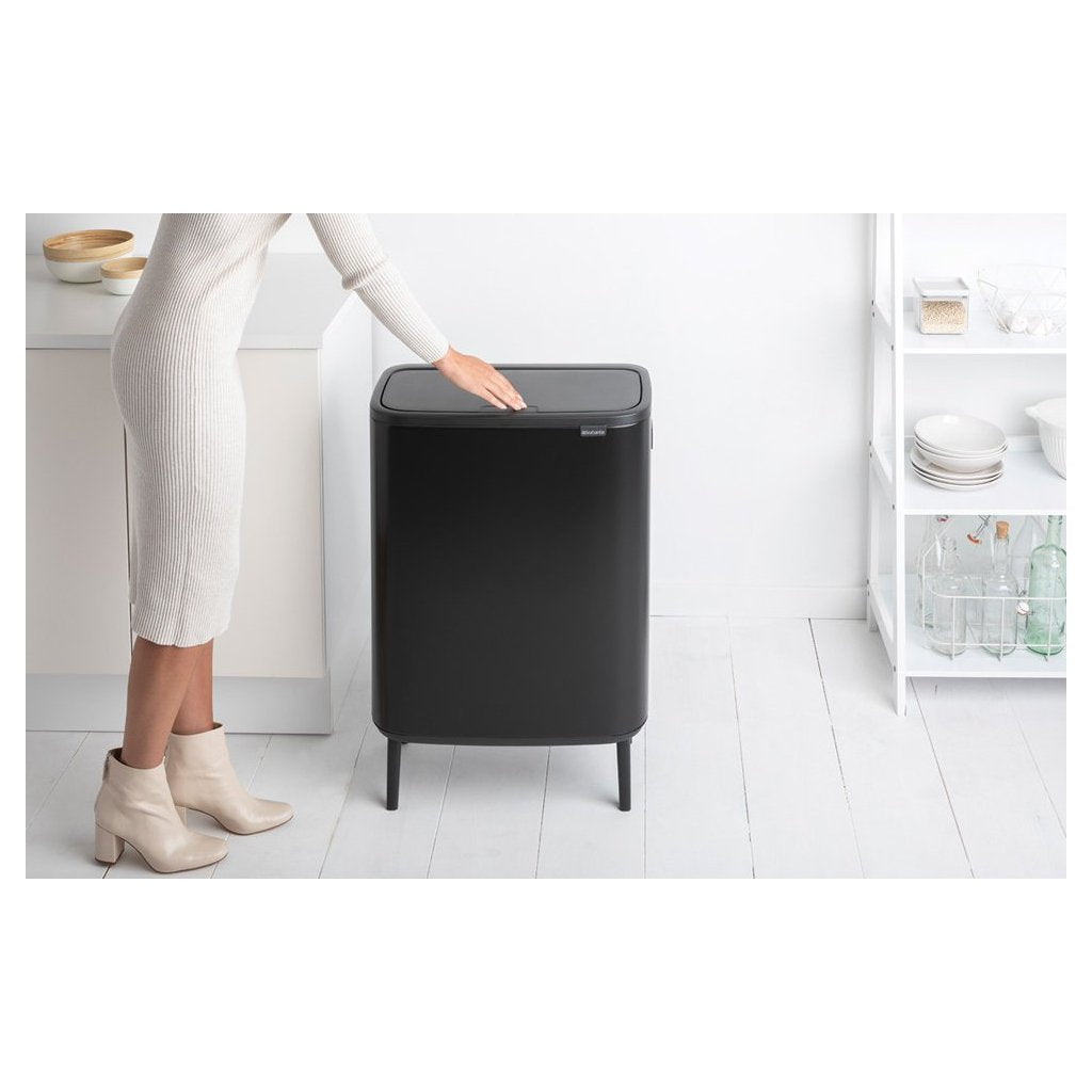 Brabantia Soptunna med trycklock BO HI 60 l, svart