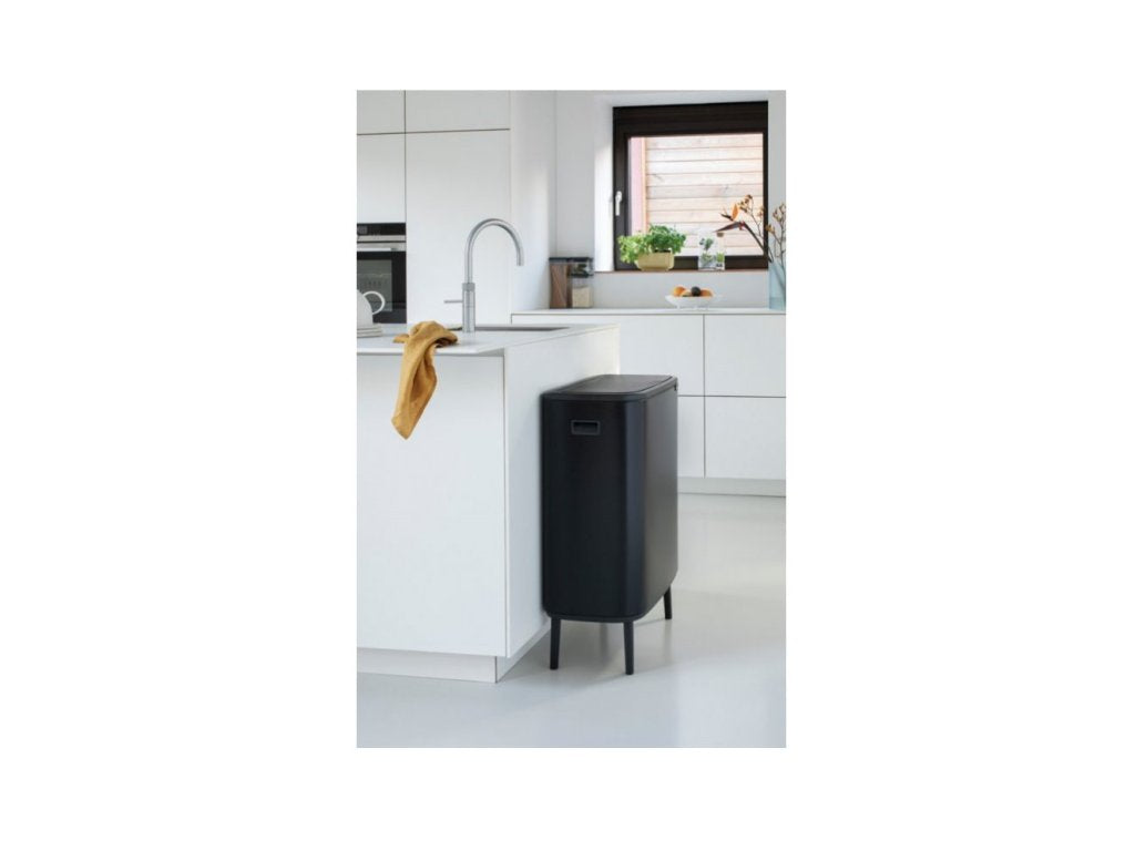 Brabantia Soptunna med trycklock BO HI 60 l, svart