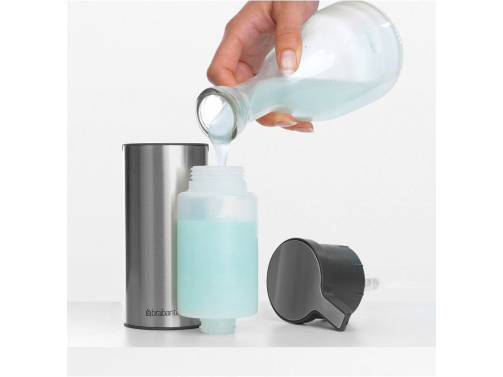 Brabantia Dispenser för flytande tvål 200 ml, fingeravtryckssäker, matt stål