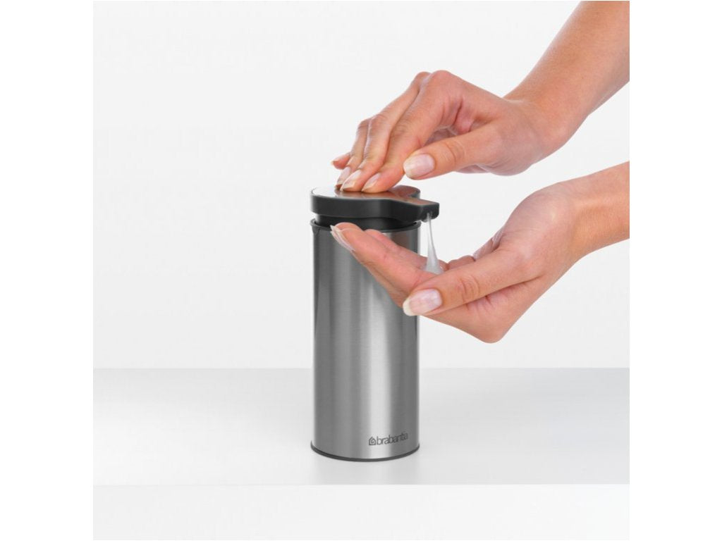 Brabantia Dispenser för flytande tvål 200 ml, fingeravtryckssäker, matt stål