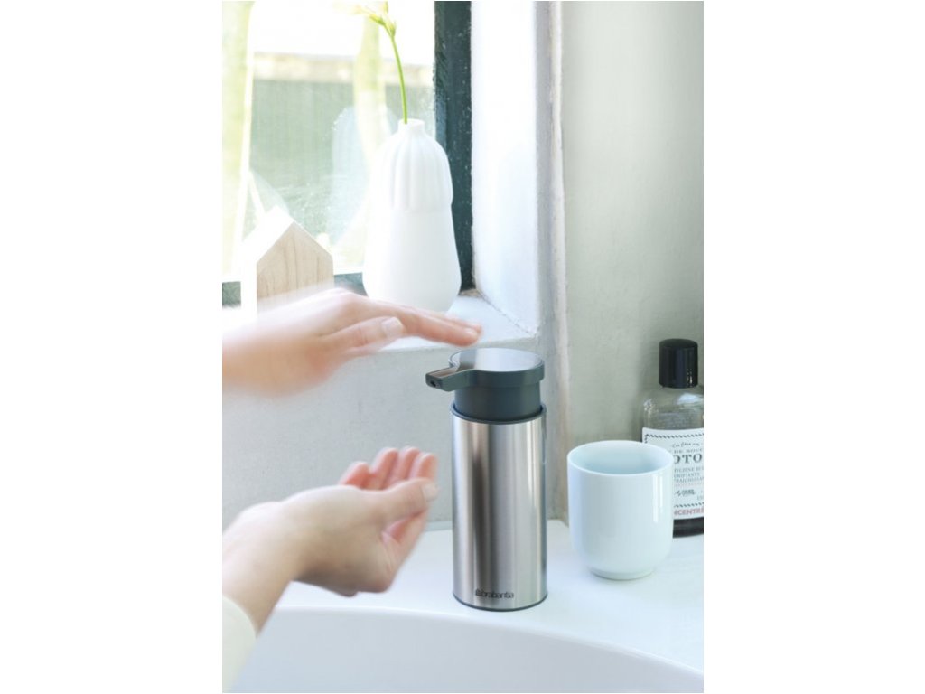 Brabantia Dispenser för flytande tvål 200 ml, fingeravtryckssäker, matt stål
