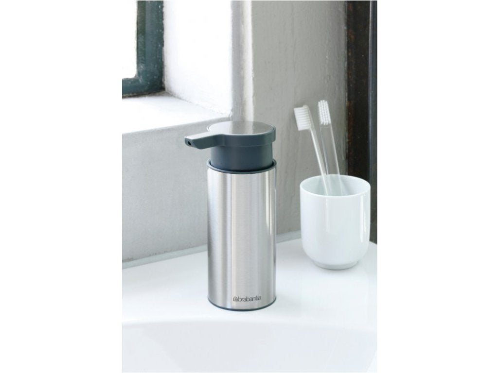 Brabantia Dispenser för flytande tvål 200 ml, fingeravtryckssäker, matt stål