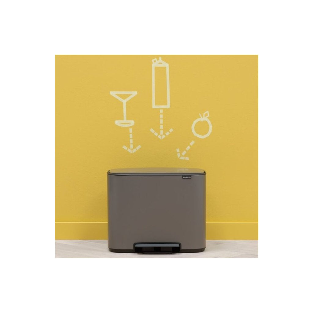 Brabantia Pedalhink BO 3 x 11 l, platina
