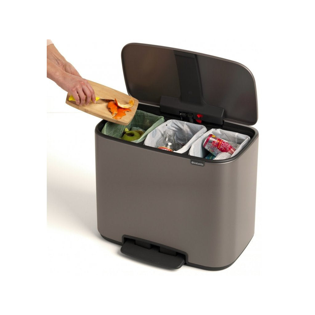 Brabantia Pedalhink BO 3 x 11 l, platina