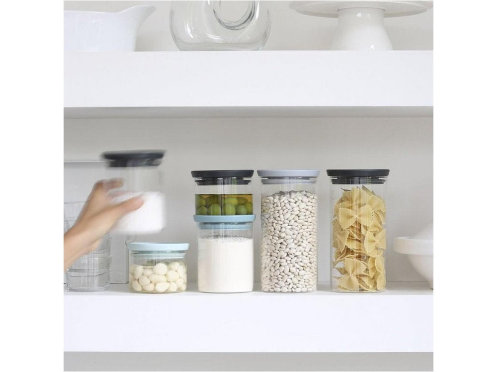 Brabantia Köksförvaringsburk 300 ml, med mörkgrått lock