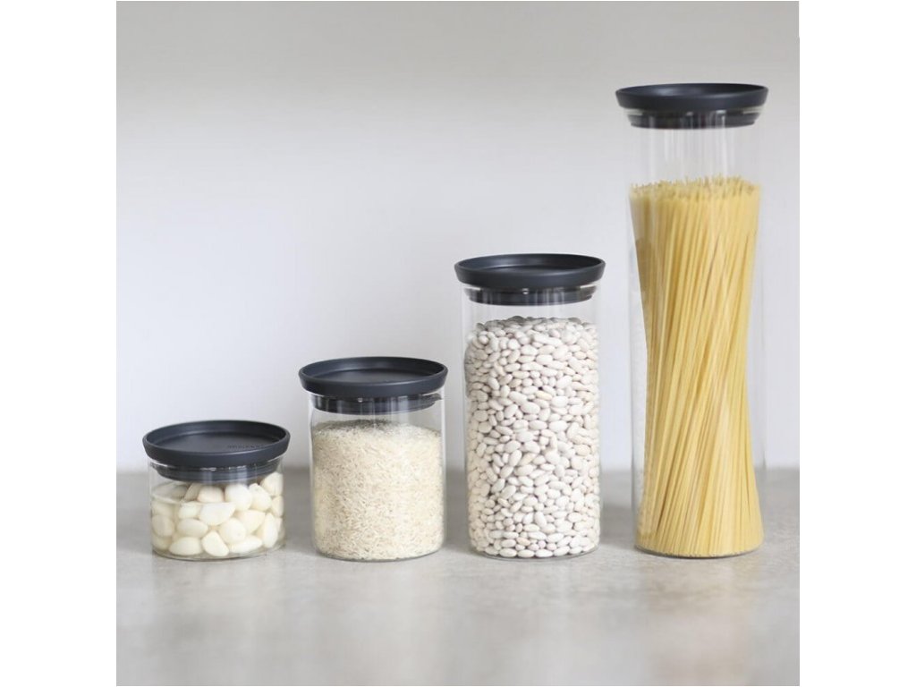 Brabantia Köksförvaringsburk 300 ml, med mörkgrått lock