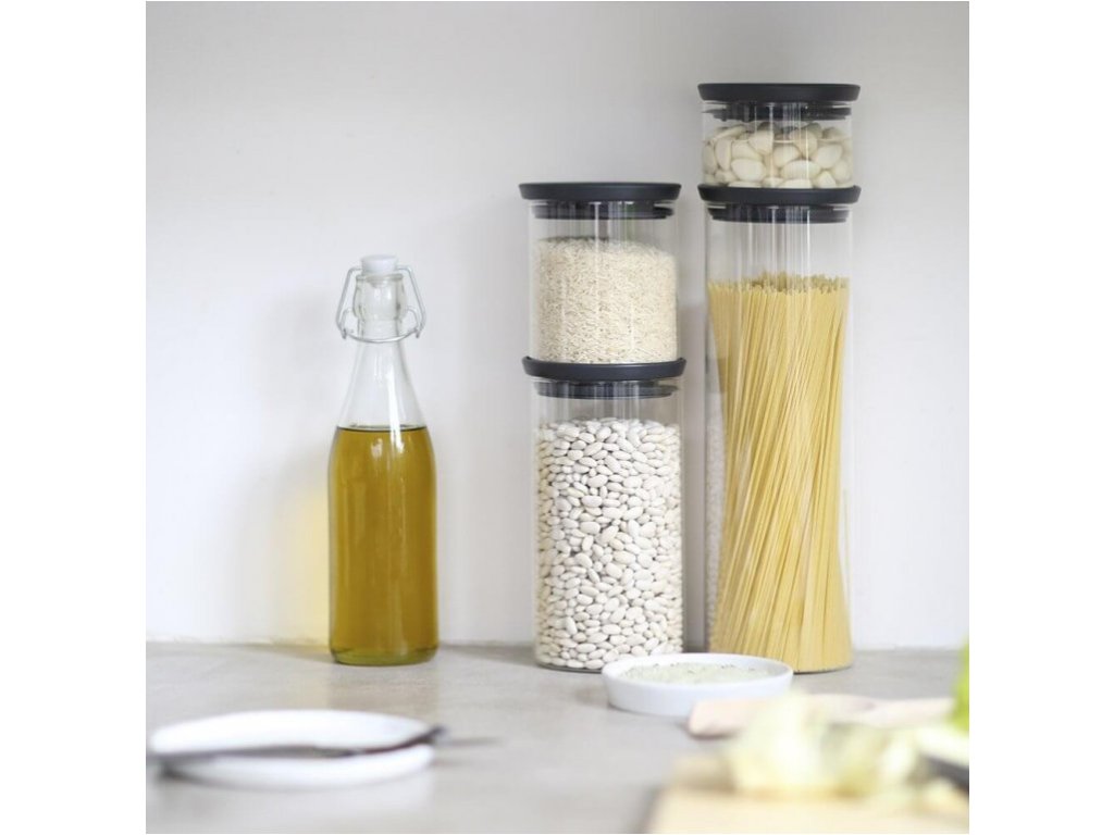 Brabantia Köksförvaringsburk 300 ml, med mörkgrått lock