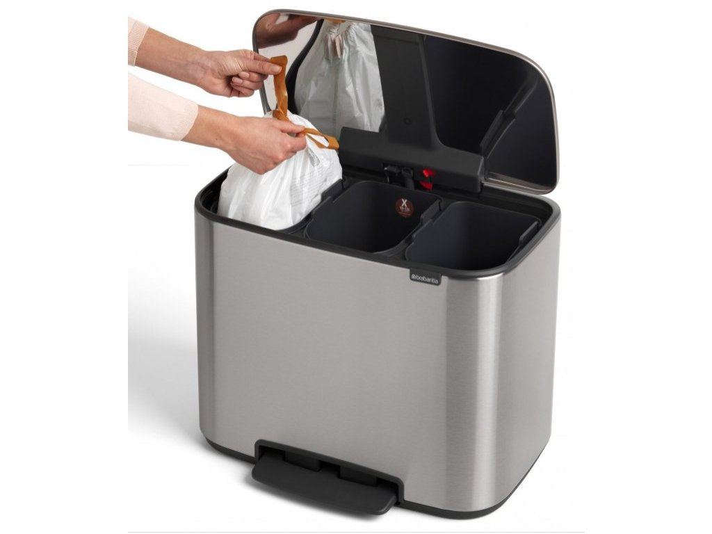 Brabantia Pedalhink BO 3 x 11 l, matt stål
