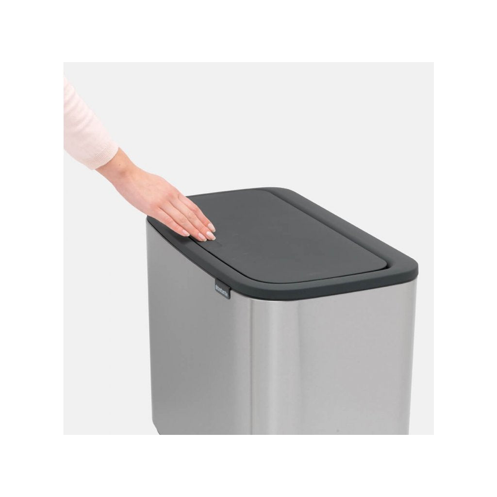 Brabantia Soptunna med trycklock BO 11 + 23 l, matt stål