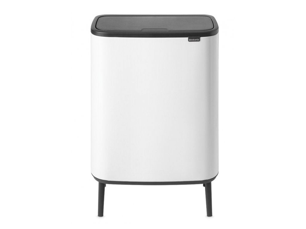 Brabantia Soptunna med trycklock BO HI 2 x 30 l, vit