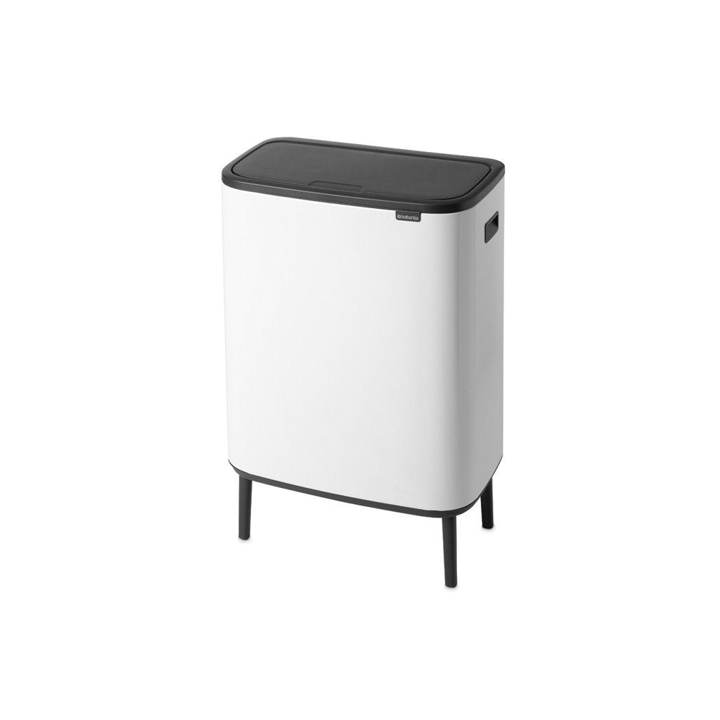 Brabantia Soptunna med trycklock BO HI 2 x 30 l, vit