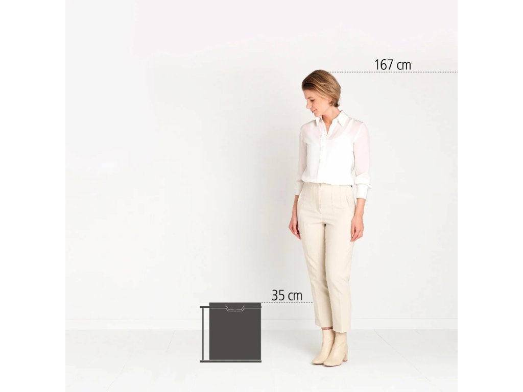 Brabantia Inbyggd soptunna 15 l, vit