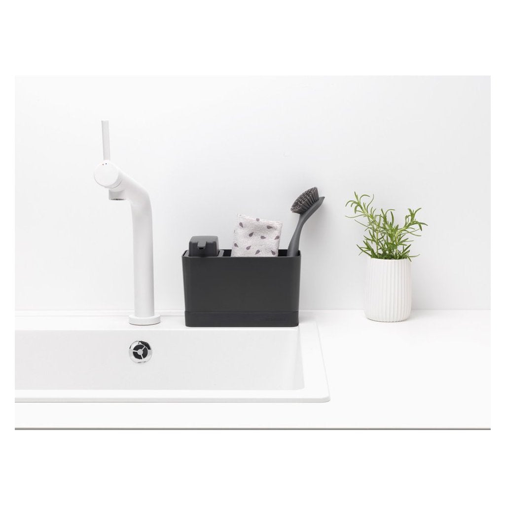 Brabantia Diskförvaring med dispenser för flytande tvål, grå