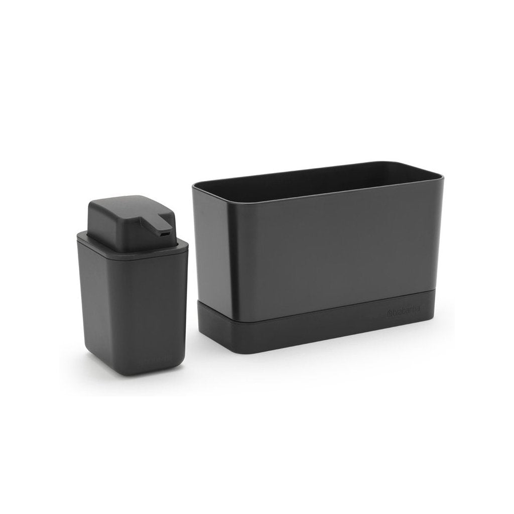 Brabantia Diskförvaring med dispenser för flytande tvål, grå