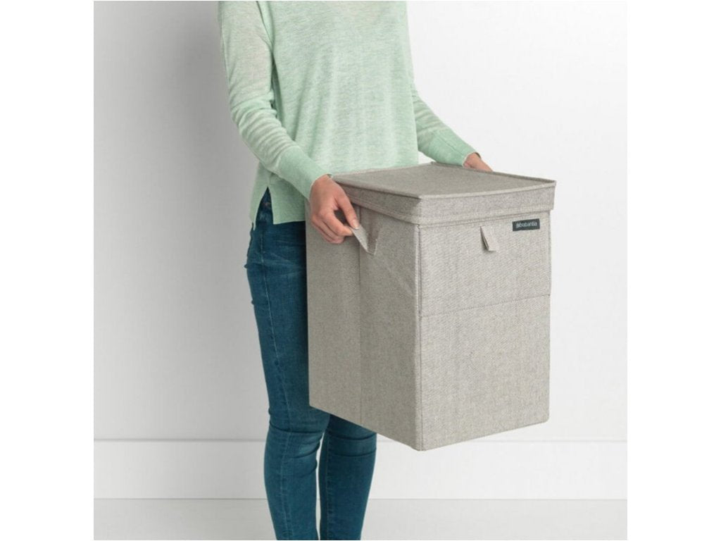 Brabantia Tvättkorg 35 l, stapelbar, ljusgrå
