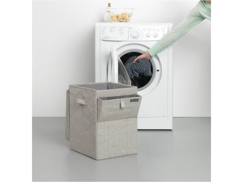 Brabantia Tvättkorg 35 l, stapelbar, ljusgrå