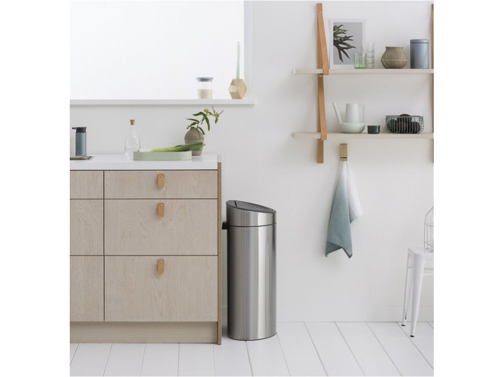 Brabantia Soptunna med trycklock TOUCH BIN NY 40 l, stål