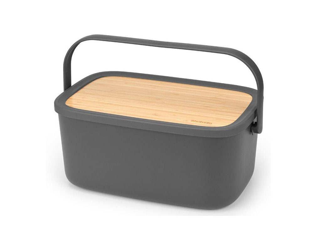Brabantia Brödlåda med skärbräda 39,5 cm, grå