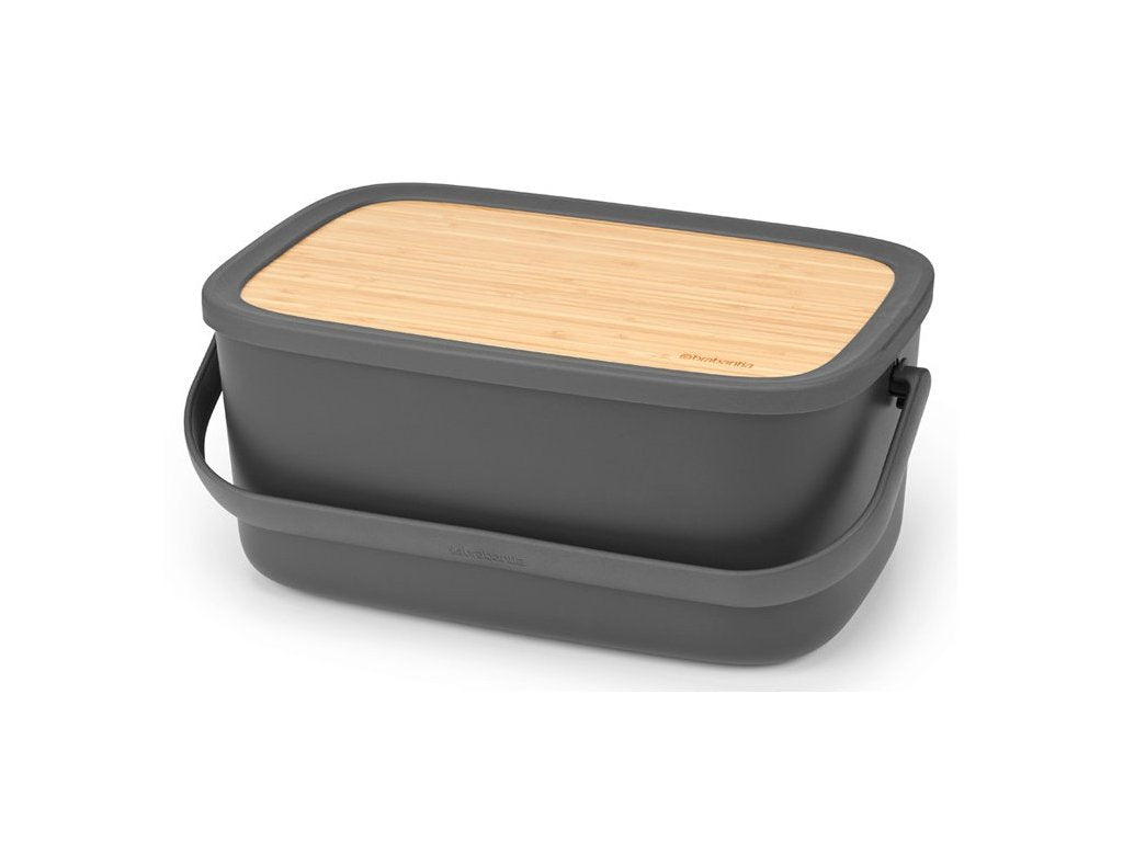 Brabantia Brödlåda med skärbräda 39,5 cm, grå