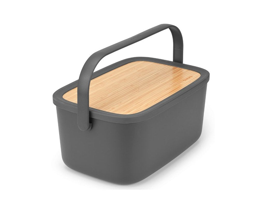 Brabantia Brödlåda med skärbräda 39,5 cm, grå