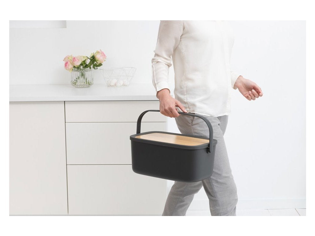 Brabantia Brödlåda med skärbräda 39,5 cm, grå