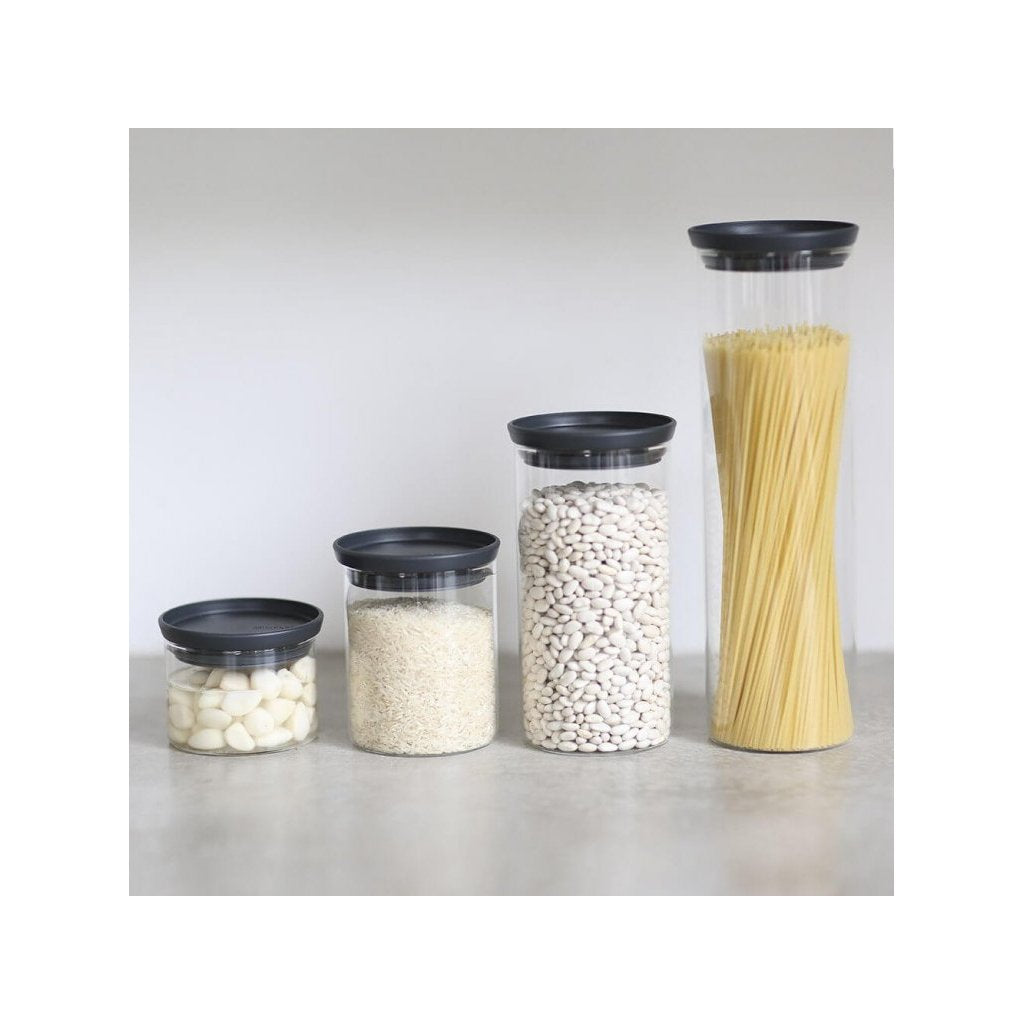 Brabantia Köksförvaringsburk 600 ml, stapelbar, glas