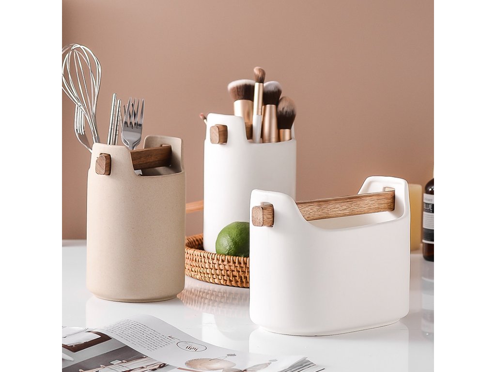 Eva Solo Förvaringsbehållare TOOL LÅDA 15 cm, med trähandtag, vit