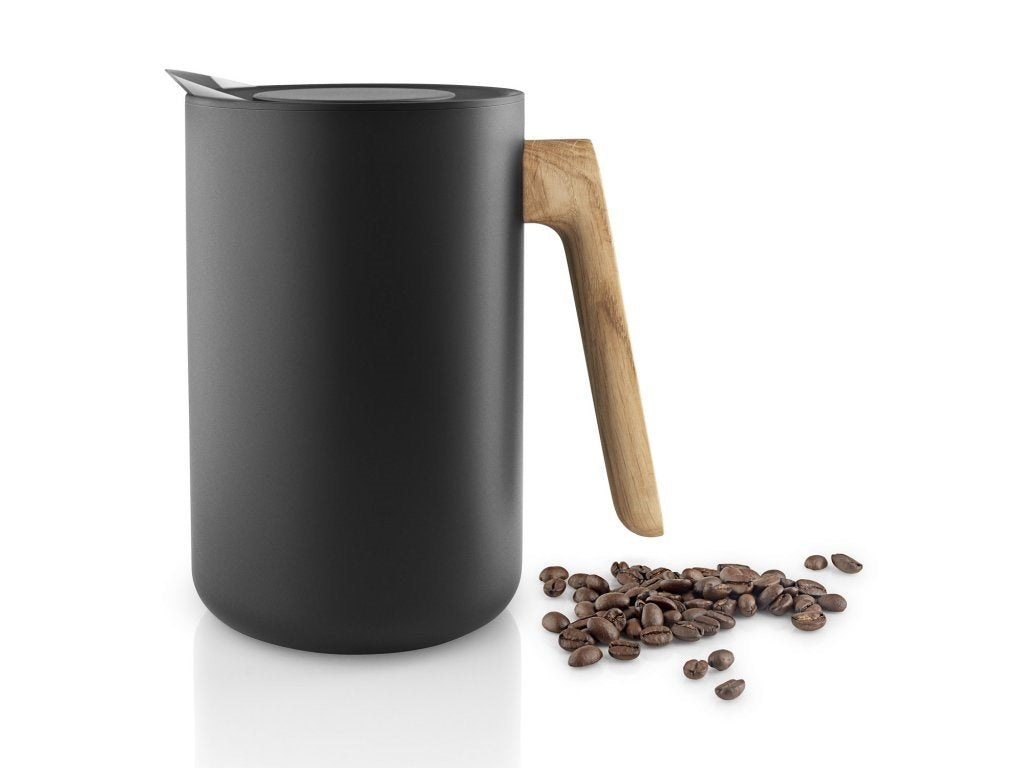Eva Solo Termoskanna NORDIC KITCHEN 1 l, trähandtag, svart