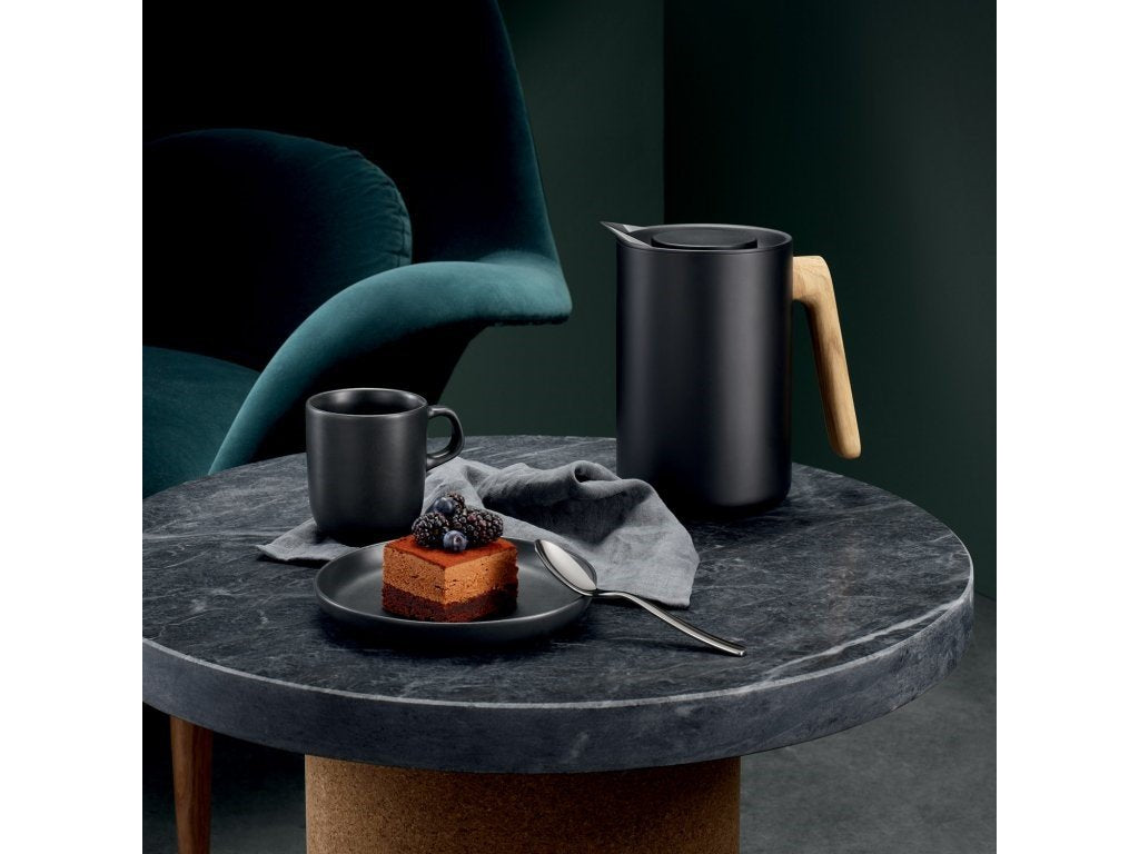 Eva Solo Termoskanna NORDIC KITCHEN 1 l, trähandtag, svart