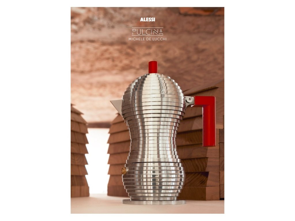 Alessi Espressobryggare för spishäll PULCINA 150 ml, svart