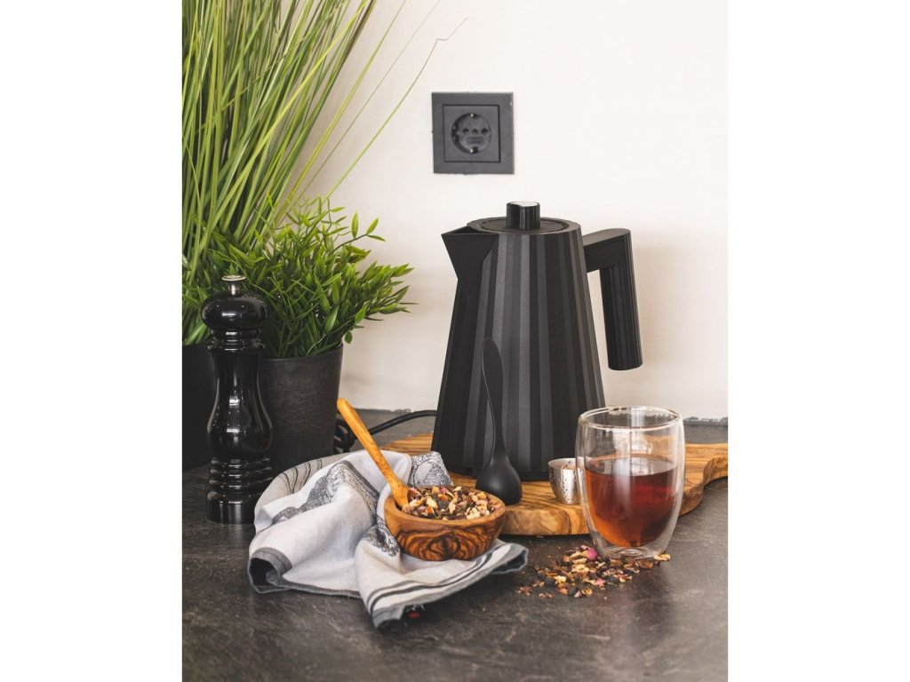 Alessi Elektrisk vattenkokare PLISSE 1 l, svart