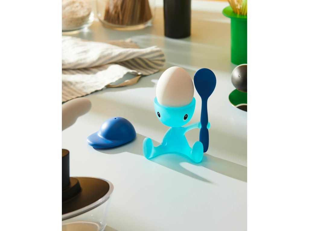 Alessi Äggkopp CICO, med sked, blå