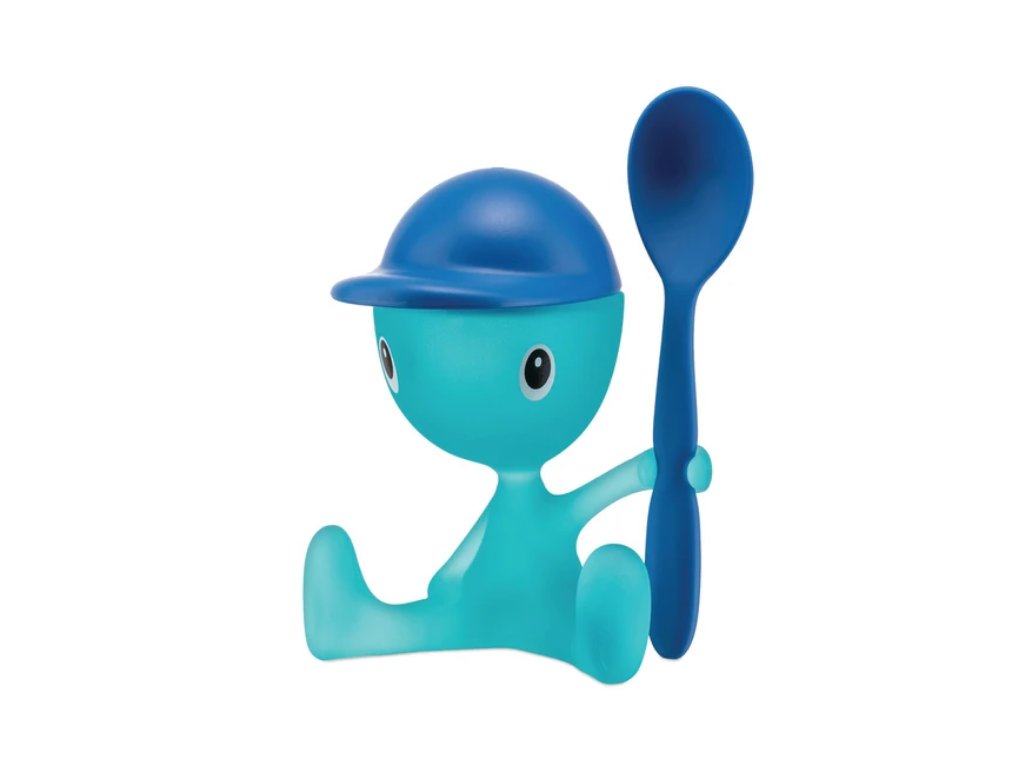 Alessi Äggkopp CICO, med sked, blå