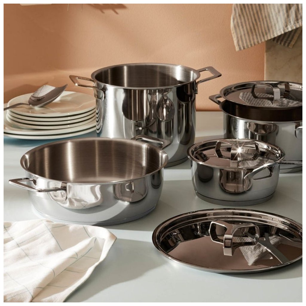 Alessi Kastrullset POTS & PANS, 9 st, rostfritt stål