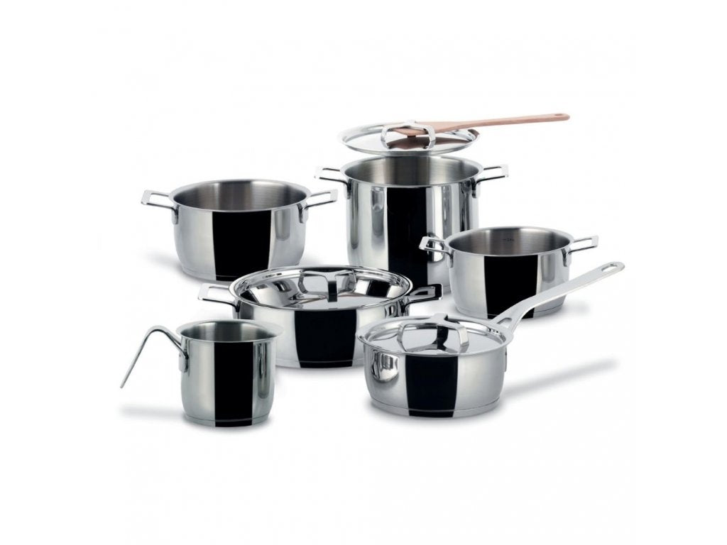 Alessi Kastrullset POTS & PANS, 9 st, rostfritt stål